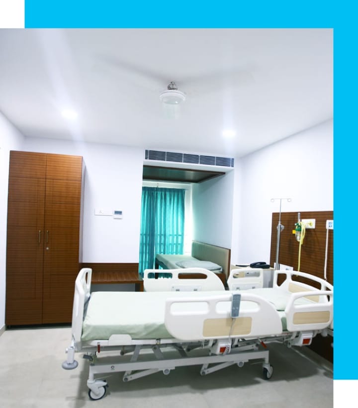 A premium suit room at Sri Balaji Hospital, Chennai.