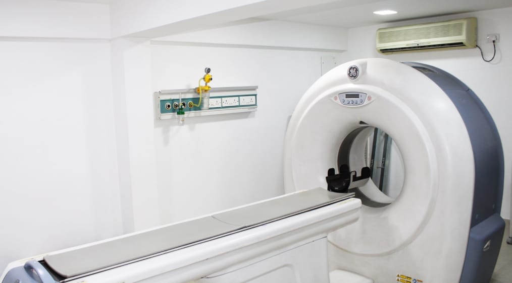 CT Scan at Sri Balaji Hospital, Chennai.