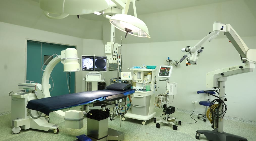 The interior view of the operation theatre at Sri Balaji Hospital, Chennai.