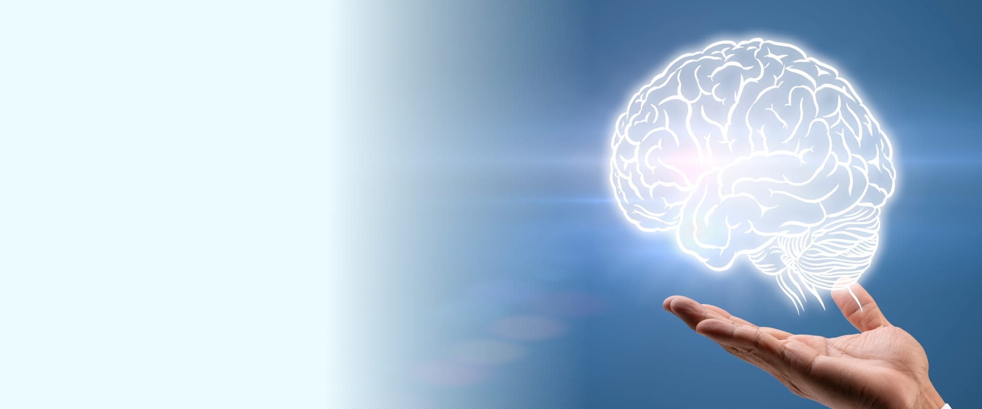 A Ortho surgeon holds a digital brain model, representing advanced neurosurgery services in Chennai.